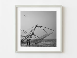 Old fashioned fishing nets at dusk Kochi India | Photo Art Print fine art photographic print