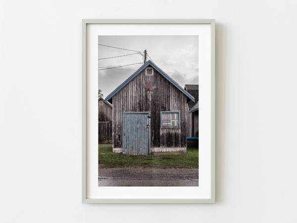 Old fishing shed with blue door in PEI Canada | Photo Art Print fine art photographic print