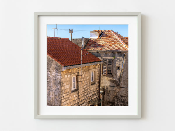 Old run down buildings in Croatia | Photo Art Print fine art photographic print