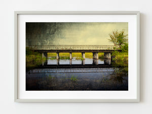 Old rural country bridge over a swampy river in Northern Ontario | Photo Art Print fine art photographic print
