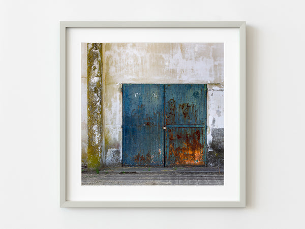 Old steel door in abandoned stadium | Photo Art Print fine art photographic print