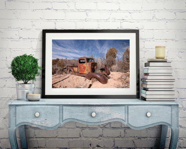 Old truck in the desert | Photo Art Print fine art photographic print