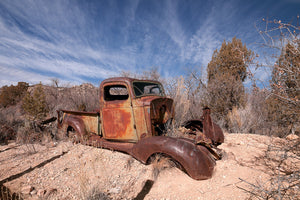 Abandoned pickup truck fine art