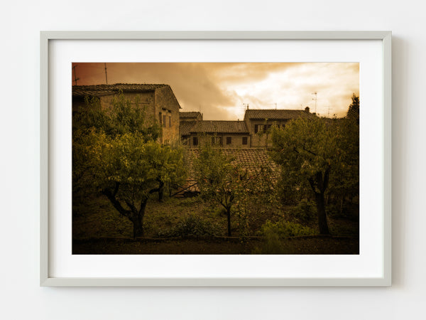 Old Tuscany Italy homes at dusk | Photo Art Print fine art photographic print
