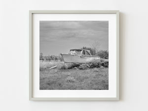 Old wooden boat Memories on land | Photo Art Print fine art photographic print