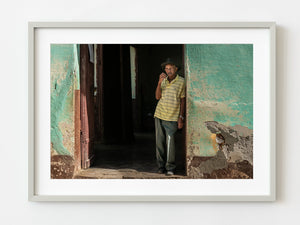 Older man standing at the doorway Trinidad Cuba | Photo Art Print fine art photographic print