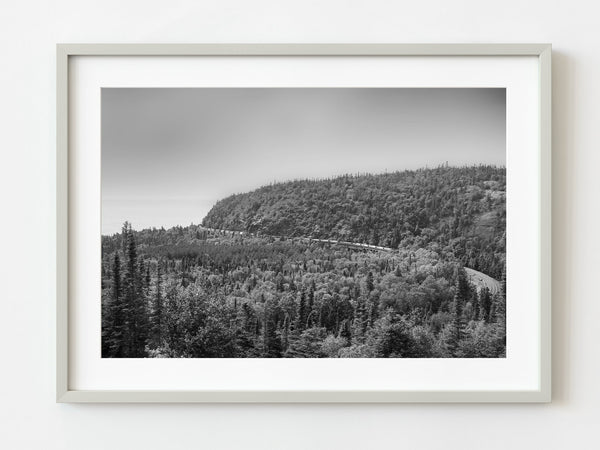 Rail line through the forest along the Lake Superior coastline | Photo Art Print fine art photographic print