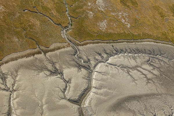 Rugged coastline landscape from an airplane | Photo Art Print fine art photographic print