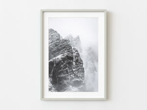Rugged mountainside blowing snow in Antarctica | Photo Art Print fine art photographic print