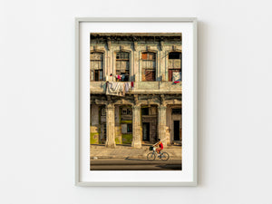 Rundown Havana Harbor front building Cuba | Photo Art Print fine art photographic print