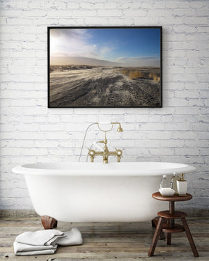 Sandstorm over desert road | Photo Art Print fine art photographic print