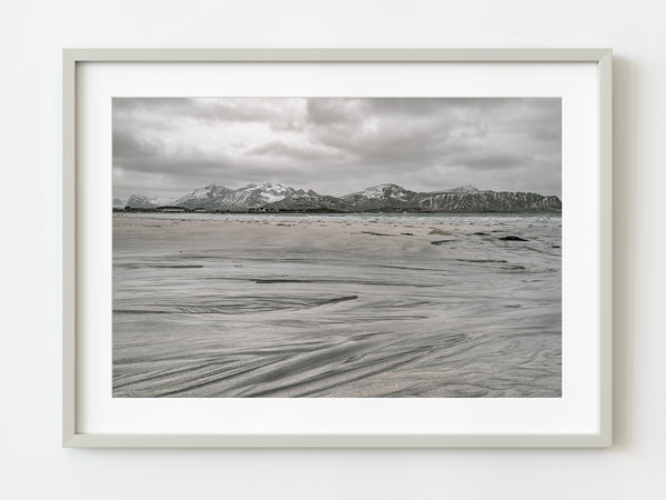 Sandy beach abstract Sakrisoya Norway | Photo Art Print fine art photographic print