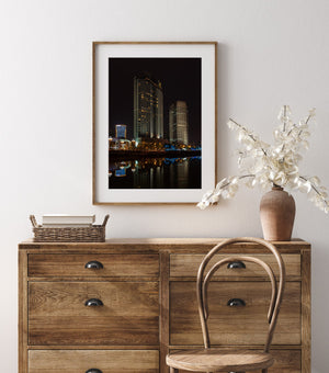 Shangri La downtown Chengdu China hotel at dusk | Photo Art Print fine art photographic print