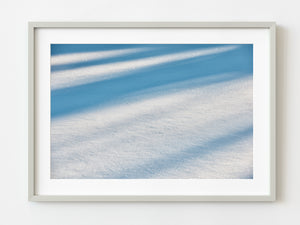 Shimmering snow on the flat frozen lake background | Photo Art Print fine art photographic print