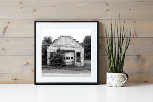 Small abandoned garage South Whitley Indiana | Photo Art Print fine art photographic print