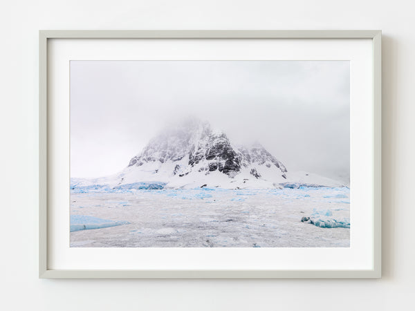 Snowstorm obscured mountain in the Antarctic | Photo Art Print fine art photographic print