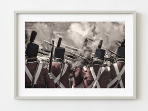 Soldiers 1812 Reenactment firing muskets | Photo Art Print fine art photographic print
