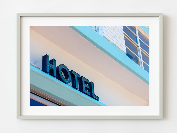 South Beach Florida hotel sign | Photo Art Print fine art photographic print