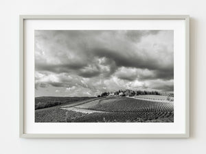 Storm clouds move in over Tuscan Vineyard | Photo Art Print fine art photographic print