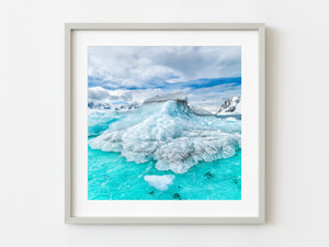 Strange old iceberg with layers of sediment in Antarctica | Photo Art Print fine art photographic print