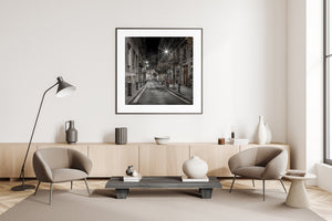 Streets at night Barcelona Spain | Photo Art Print fine art photographic print