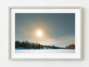Sun over the frozen lake in Northern Ontario | Photo Art Print fine art photographic print