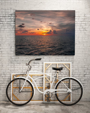 Sunset over the Atlantic ocean | Photo Art Print fine art photographic print