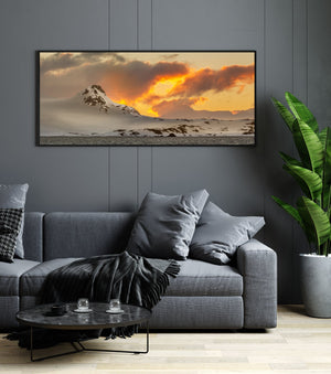 Sunset over the mountains in Antarctica | Photo Art Print fine art photographic print