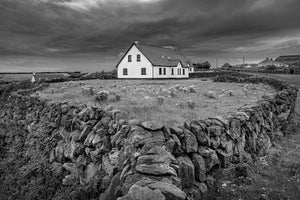 Teardrop stone wall surrounds home in Ireland | Photo Art Print fine art photographic print