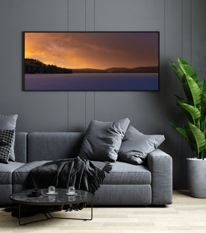 The calm winter sunset in Haliburton Canada | Photo Art Print fine art photographic print