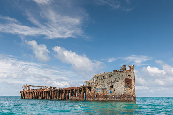 The huge sunken ship SS Sapona out of the water | Photo Art Print fine art photographic print