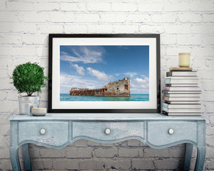 The huge sunken ship SS Sapona out of the water | Photo Art Print fine art photographic print