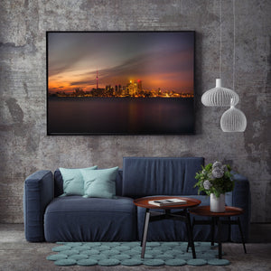 Toronto cityscape view from Wards Island at night | Photo Art Print fine art photographic print
