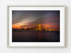 Toronto cityscape view from Wards Island at night | Photo Art Print fine art photographic print