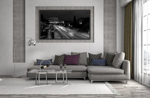 View of the Roman colosseum night traffic | Photo Art Print fine art photographic print