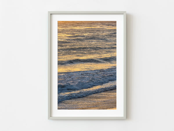 Warm glow over ocean waves | Photo Art Print fine art photographic print