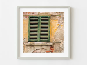 Weathered green Tuscan window | Photo Art Print fine art photographic print
