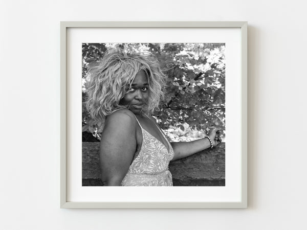 Woman wearing a wig poses in New York City | Photo Art Print fine art photographic print
